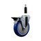 Service Caster 5'' Blue Poly Swivel 7/8'' Expanding Stem Caster with Brake SCC-EX20S514-PPUB-BLUE-PLB-78 - alternate 1